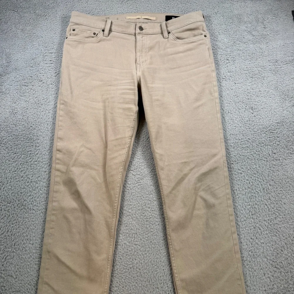 Banana Republic Slim Fit Khaki Pants‎ Mens 34x30 Tan Cotton Stretch Chinos